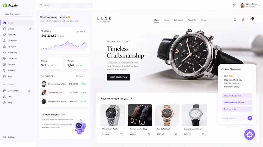 Cover image for "End-to-end e-commerce solution featuring a