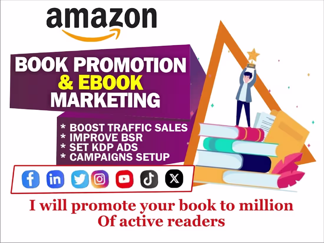 Cover image for Amazon book promotion | Ebook marketing | Kindle promotion