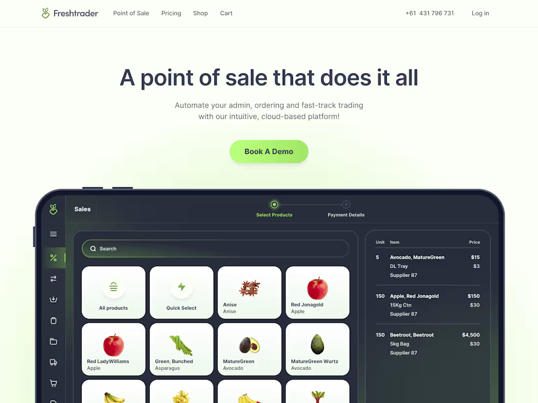 Cover image for Freshtrader website