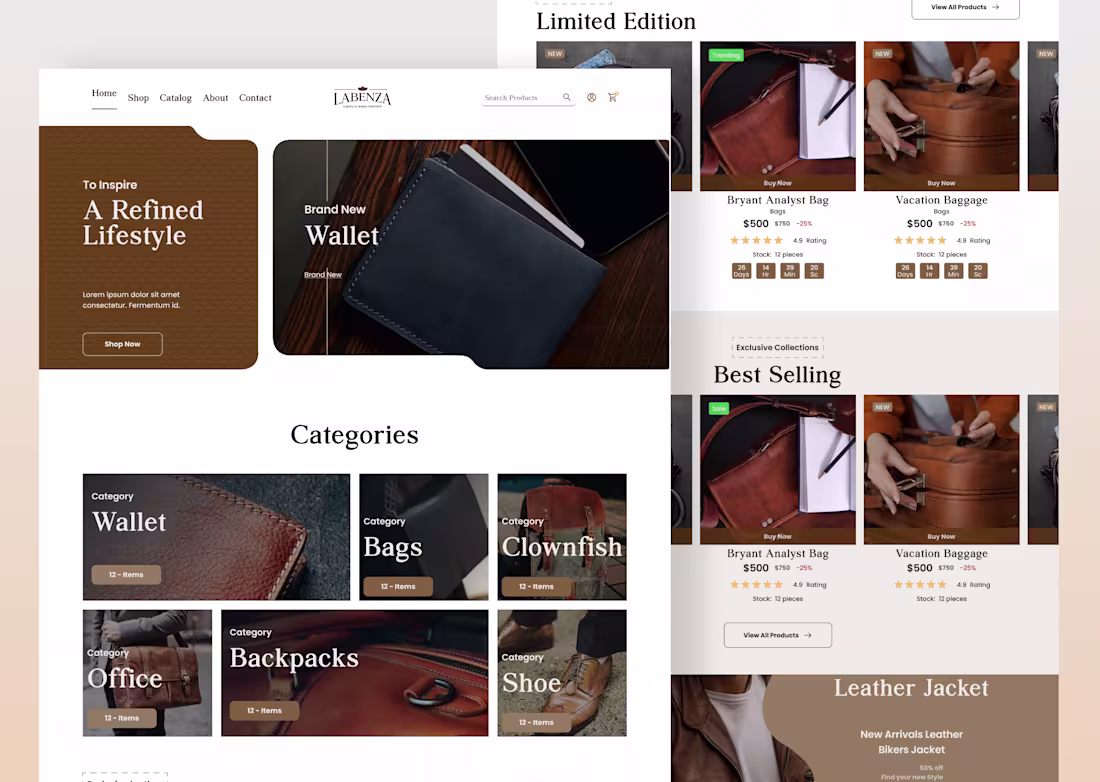 Cover image for E-Commerce Website UI Design
A refined