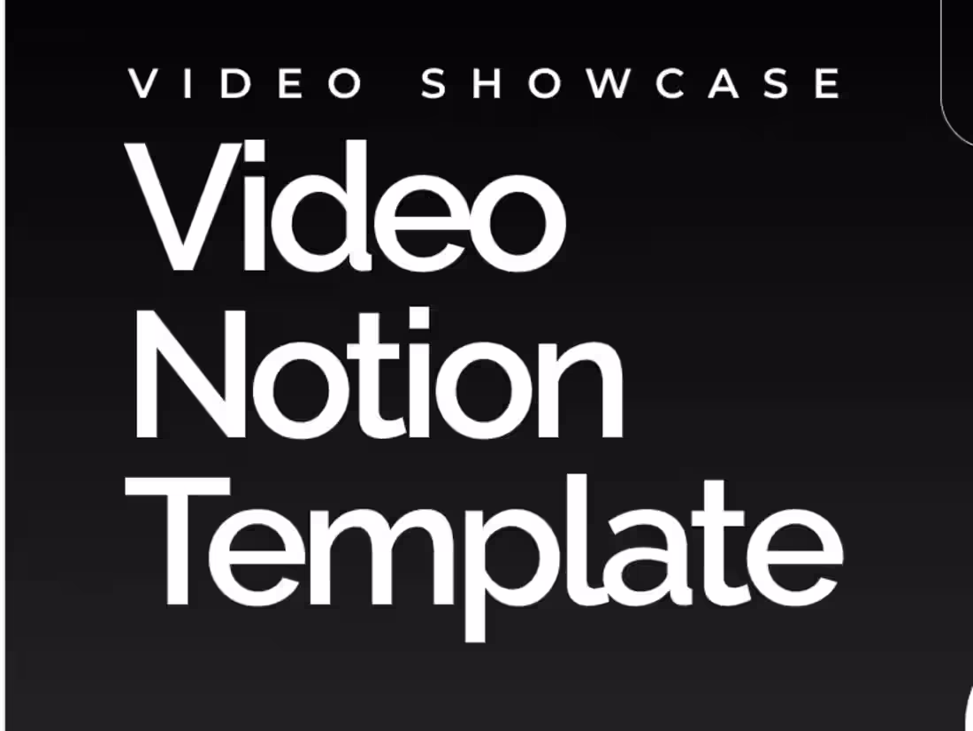 Cover image for Video Showcase Template