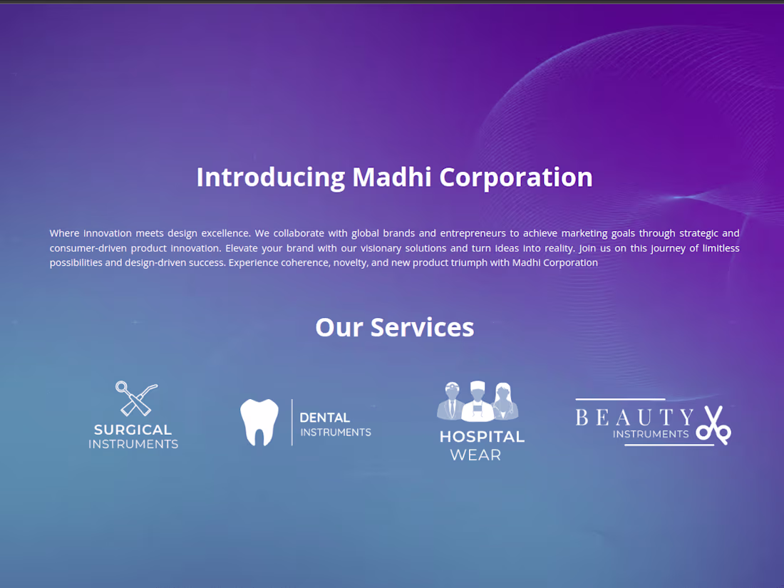 Cover image for Madhi Corporation ( E-commerce Site )