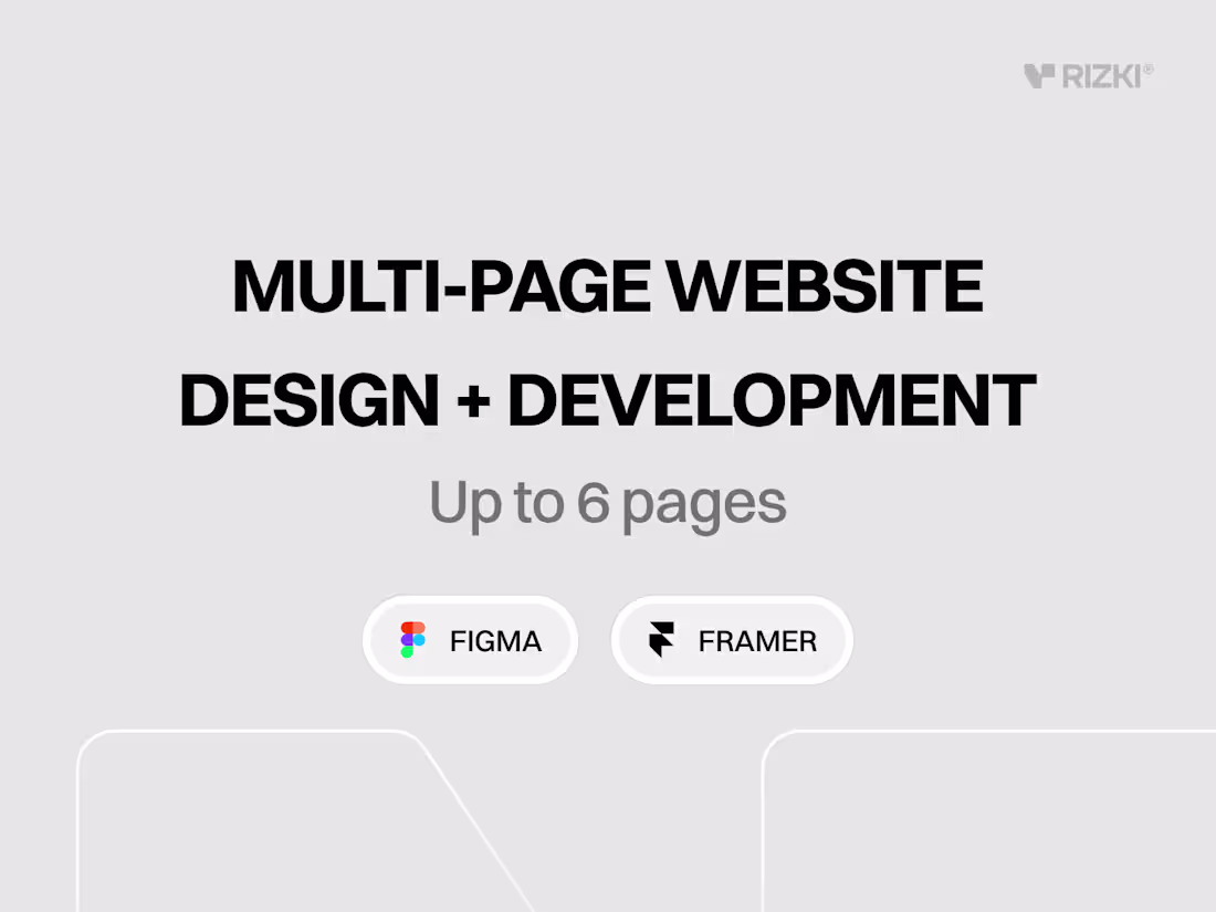 Cover image for Multi-Page Website (Design + Framer Development)