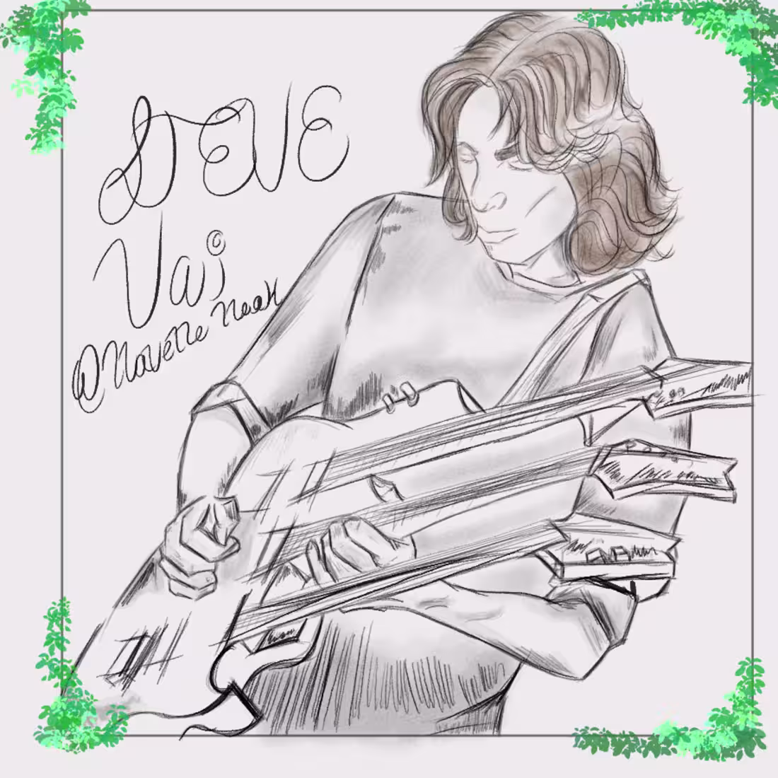 Cover image for My portrait sketch of @SteveVai