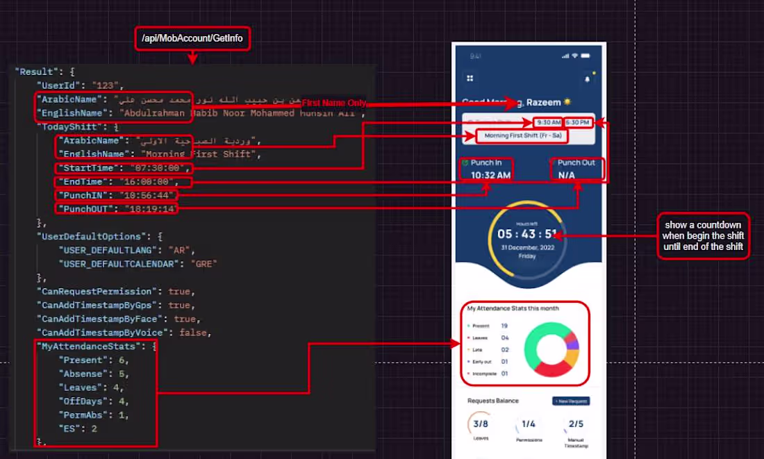 Cover image for Attendance Mobile app English/Arabic | Design and Integration