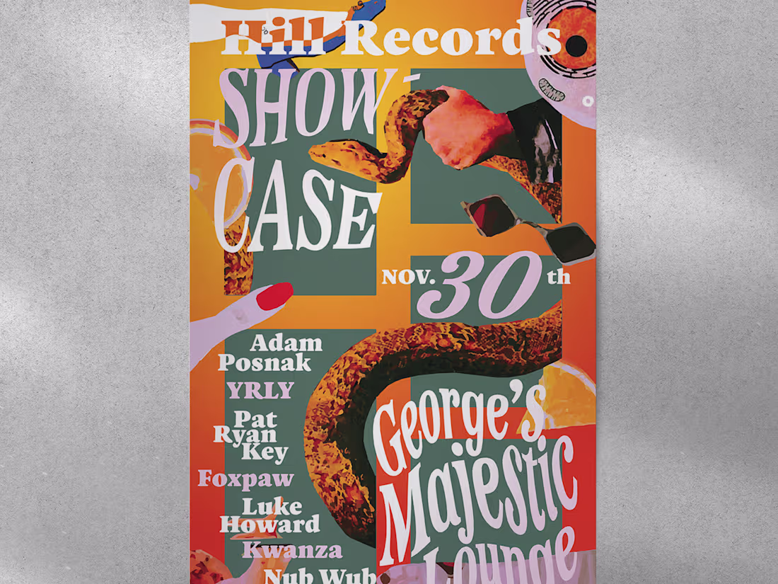 Cover image for Hill Records Showcase Collaboration Poster