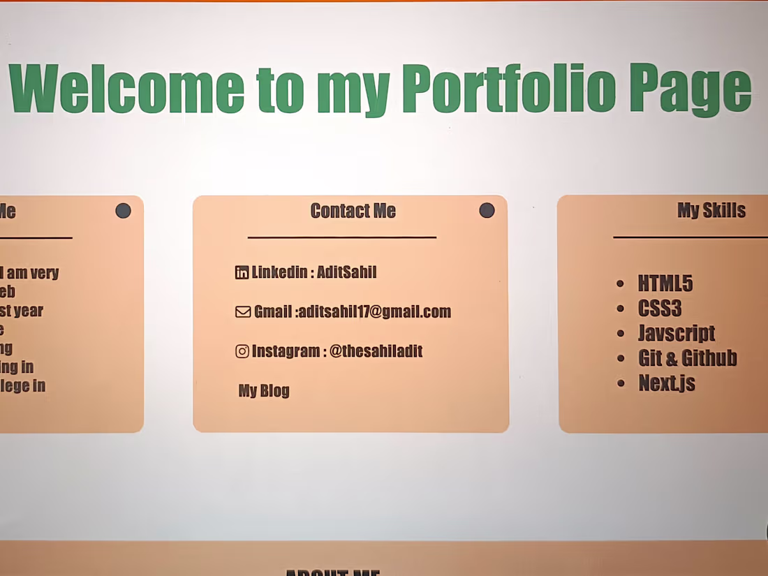 Cover image for Potfolio website