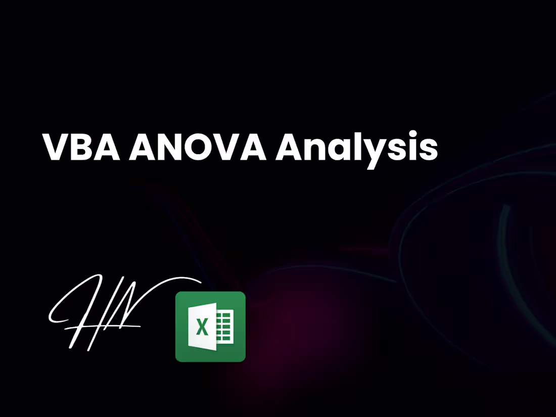 Cover image for VBA Anova Analysis