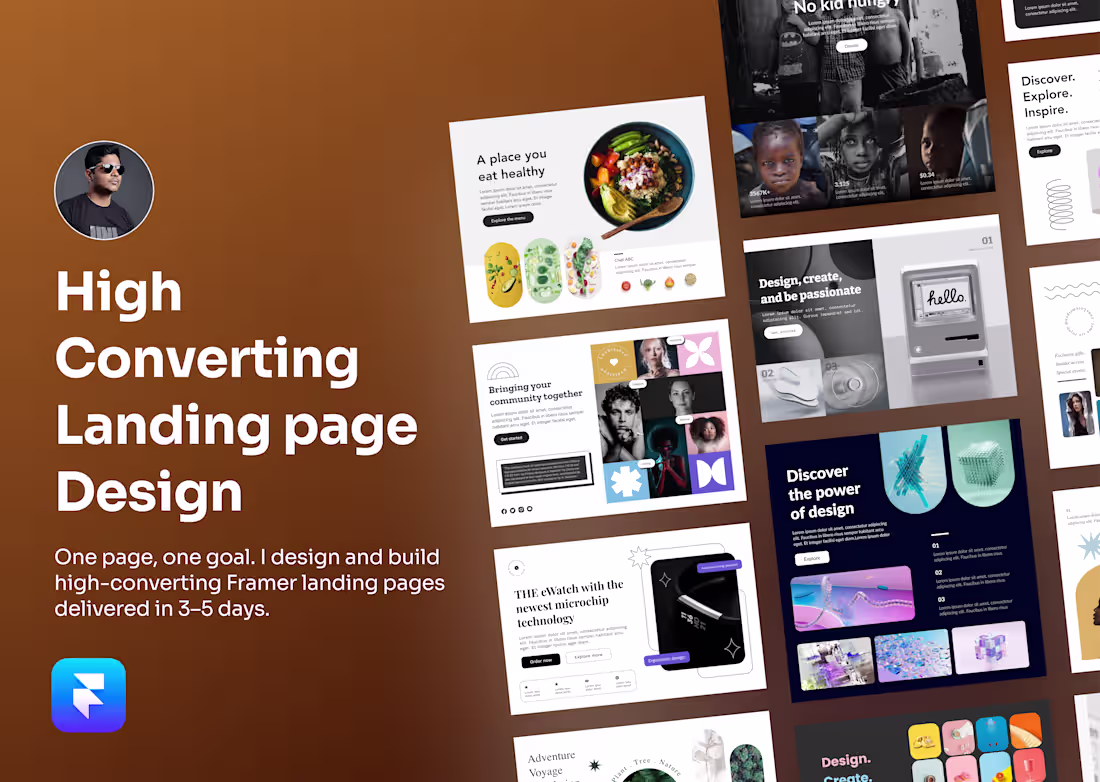 Cover image for High Converting Framer Landing Page Design