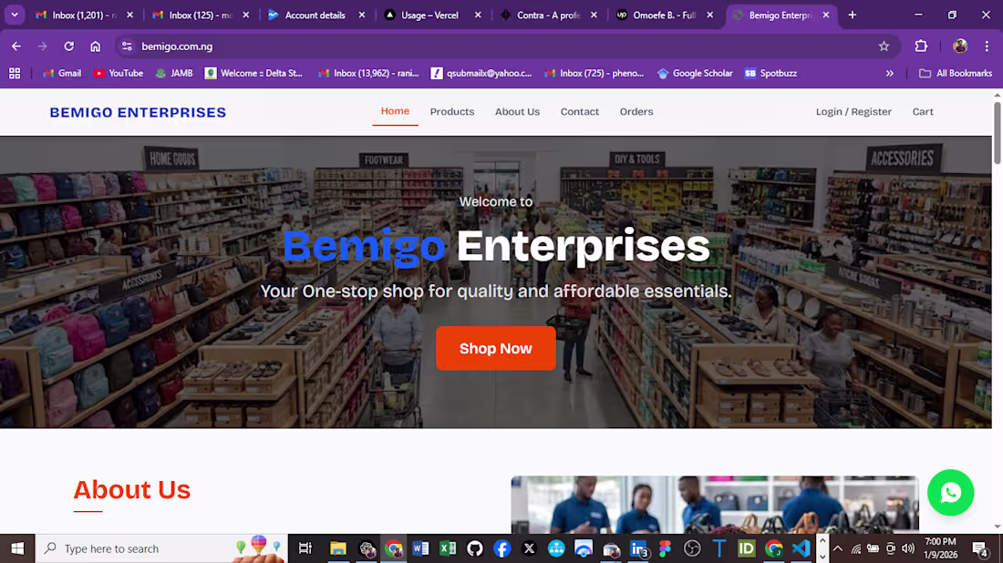 Cover image for Bemigo Enterprises (Multi-Category E-commerce Platform)