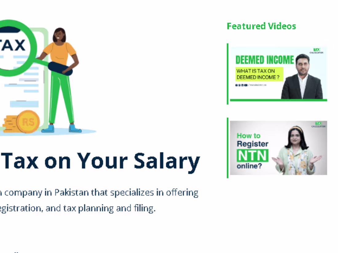 Cover image for Tax Calculator Pakistan - /