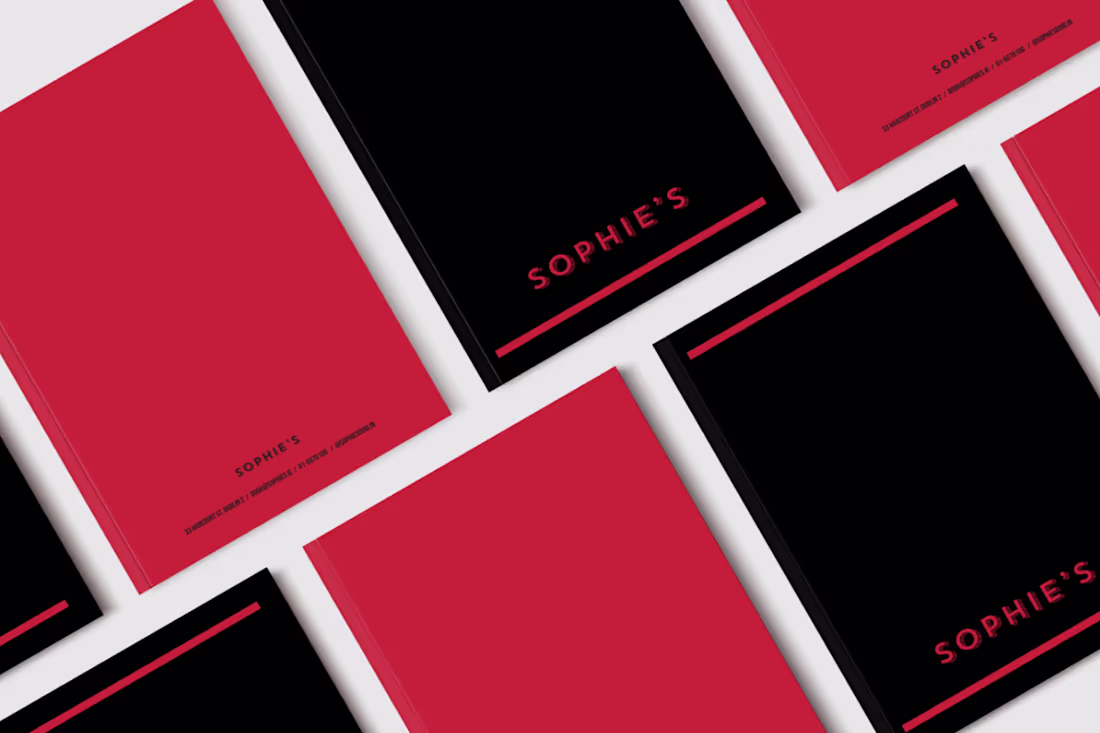 Cover image for Sophie's menu design