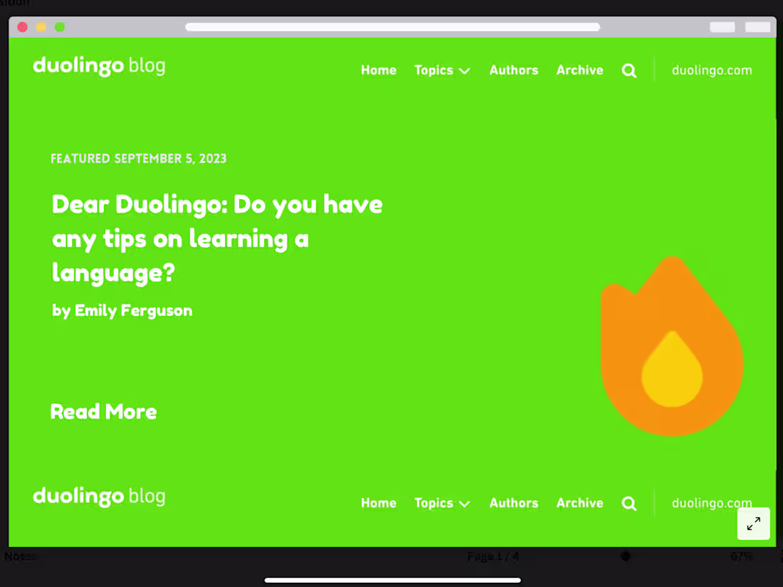 Cover image for Duolingo Website Blog- Case Study