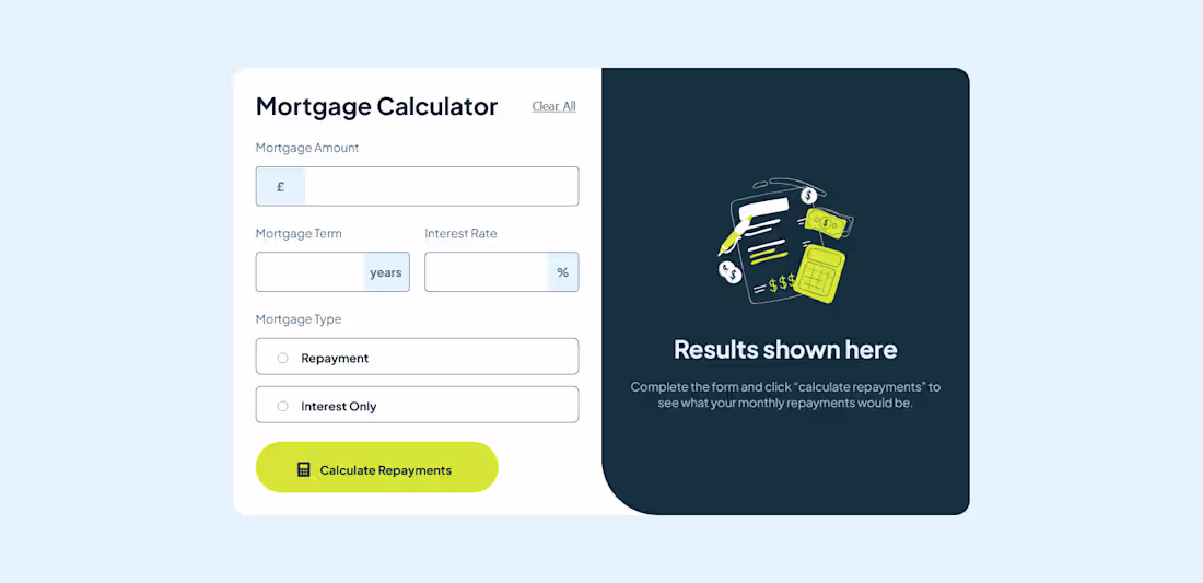 Cover image for Mortgage Repayment Calculator