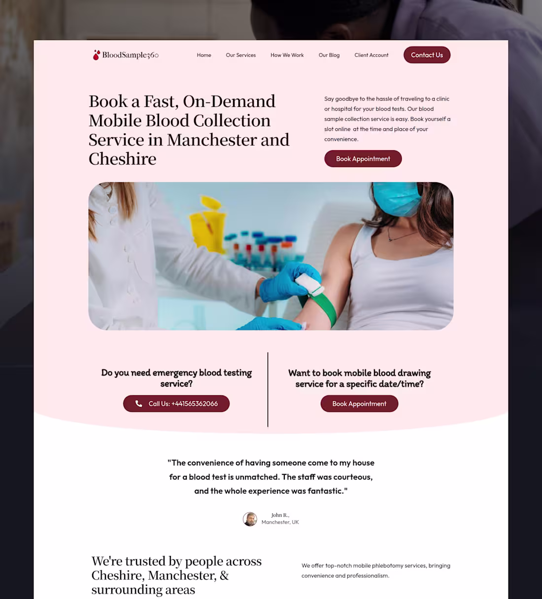 Cover image for BloodSample360 Custom WordPress Website Development
