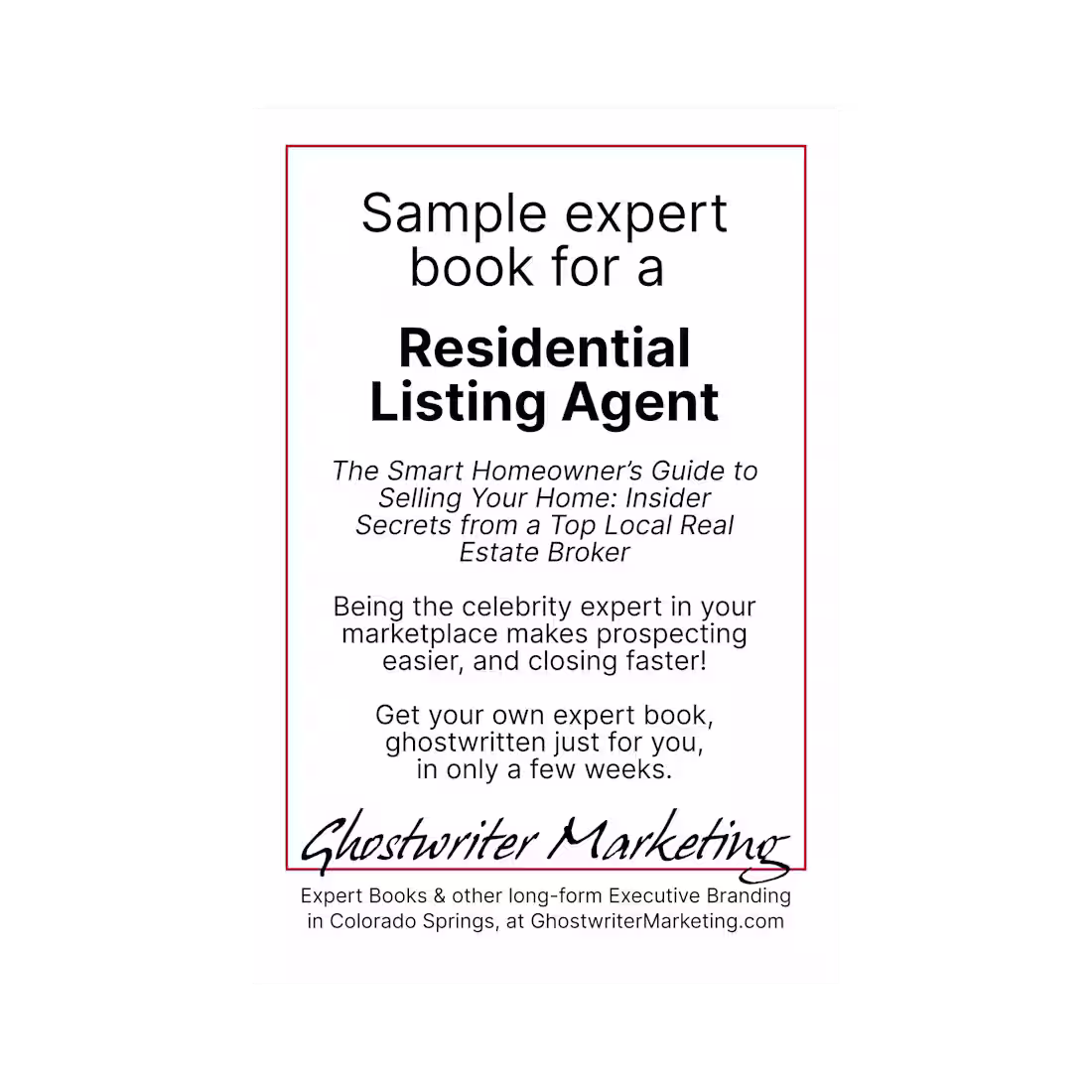 Cover image for Real Estate Book Ghostwriting Sample