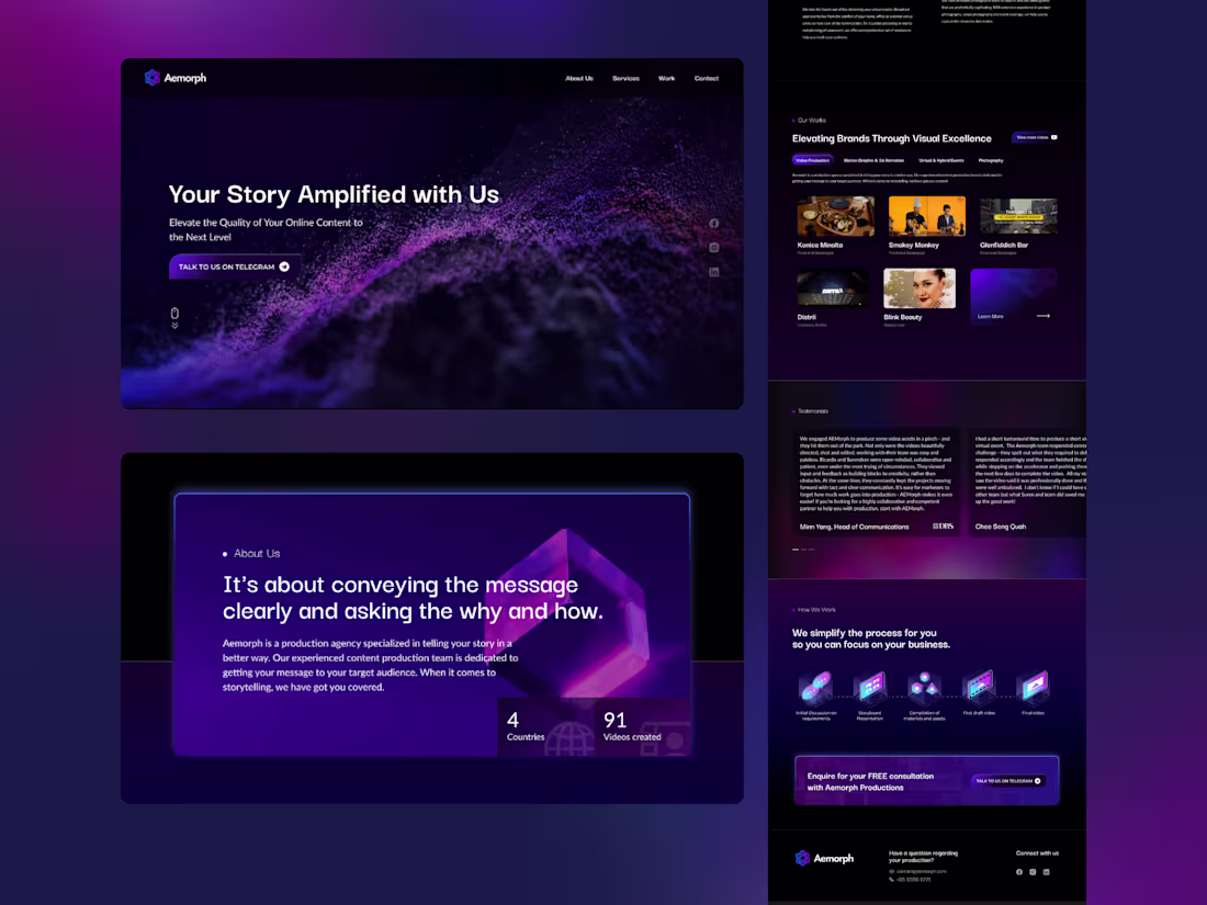 Cover image for My work as a UI/UX Designer on Aemorph’s website rebranding,...