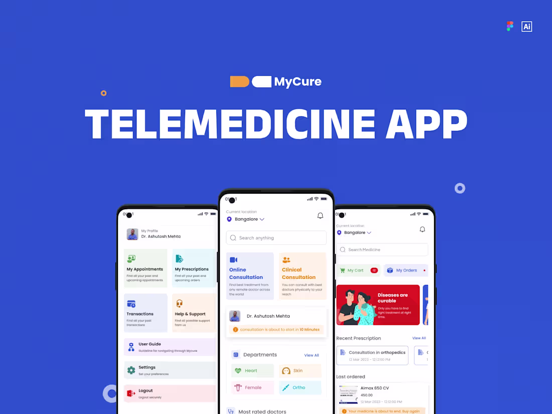 Cover image for Designing a great user experience for
telemedicine app