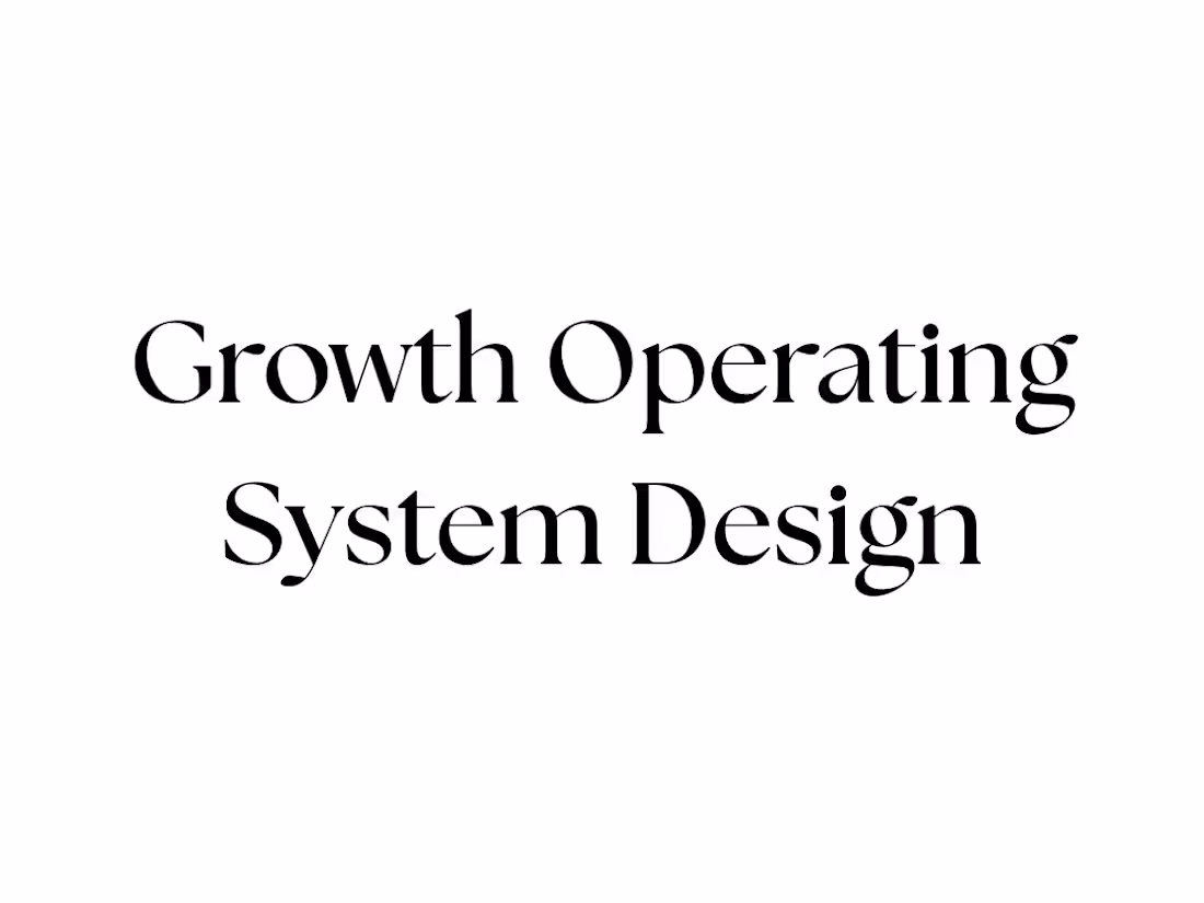 Cover image for Growth Operating System Design: Designing growth operating s...