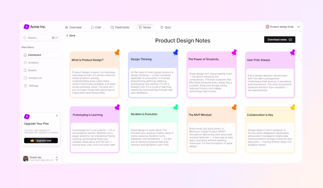 Cover image for All Your notes at one place , is it clean ?