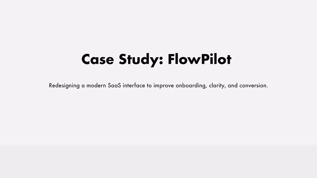 Cover image for FlowPilot Case Study — SaaS Presentation Redesign