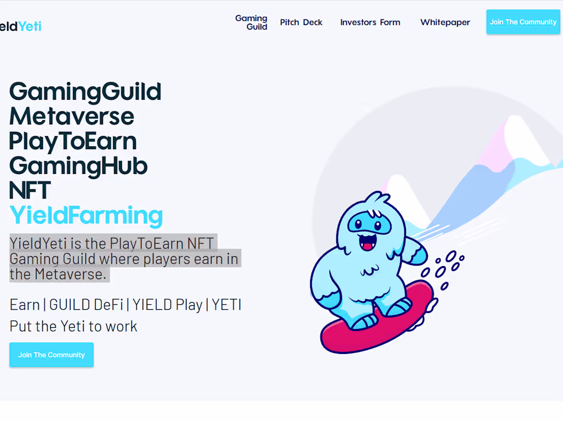 Cover image for Yield Yeti - A Yield Farming App