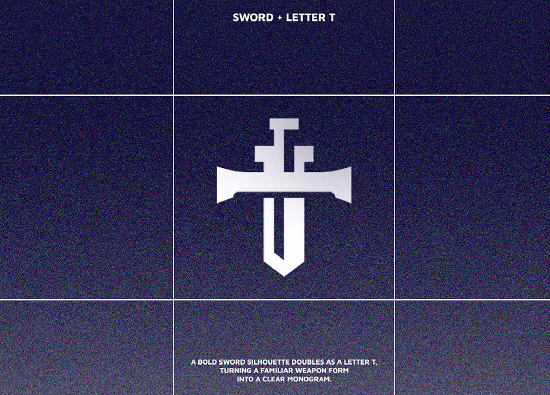 Cover image for Sword Letter T Unique Modern