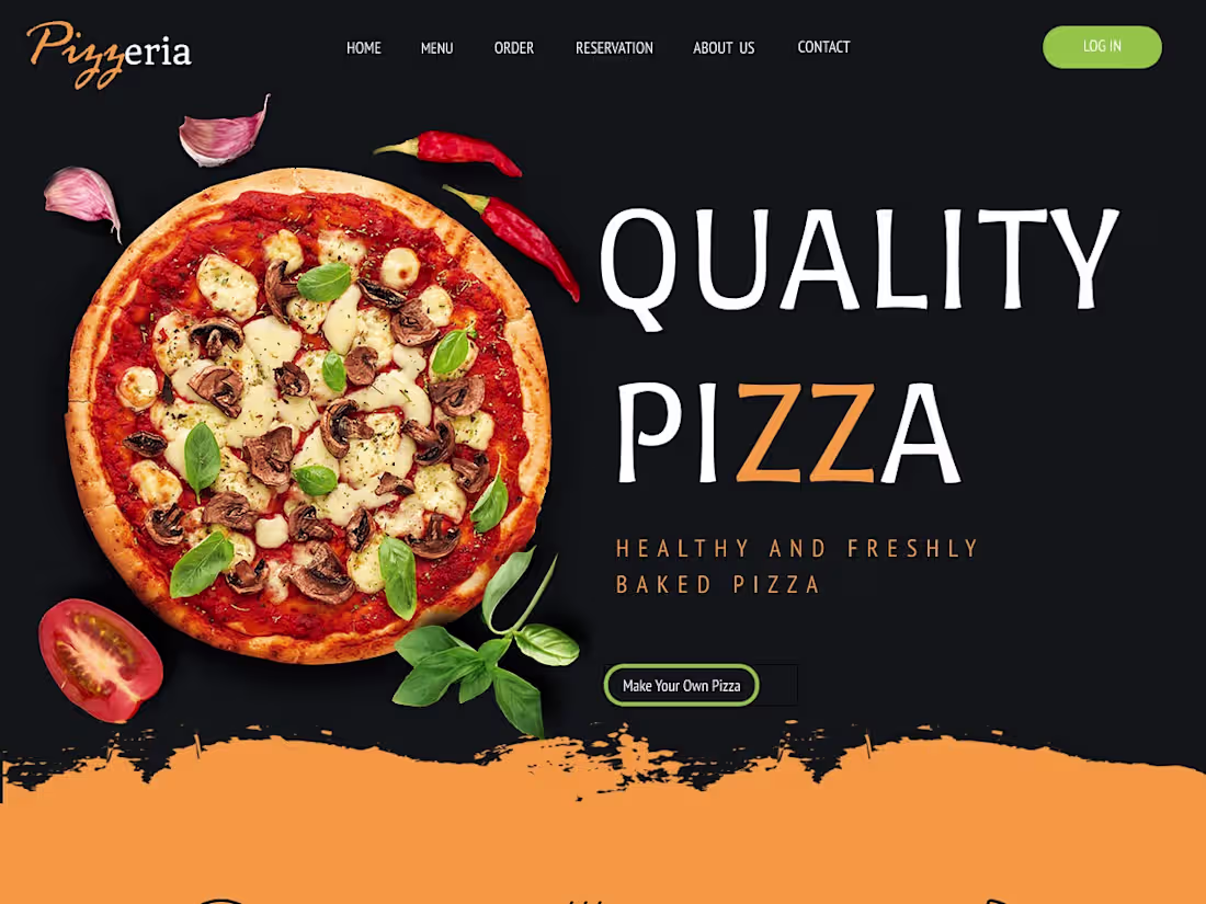 Cover image for pizzeria :web deisgn