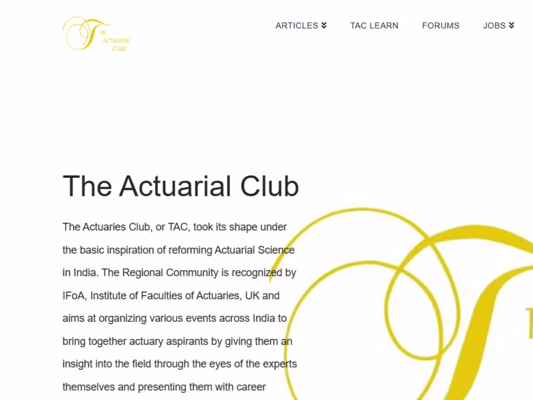 Cover image for The Actuarial Club - SEO
