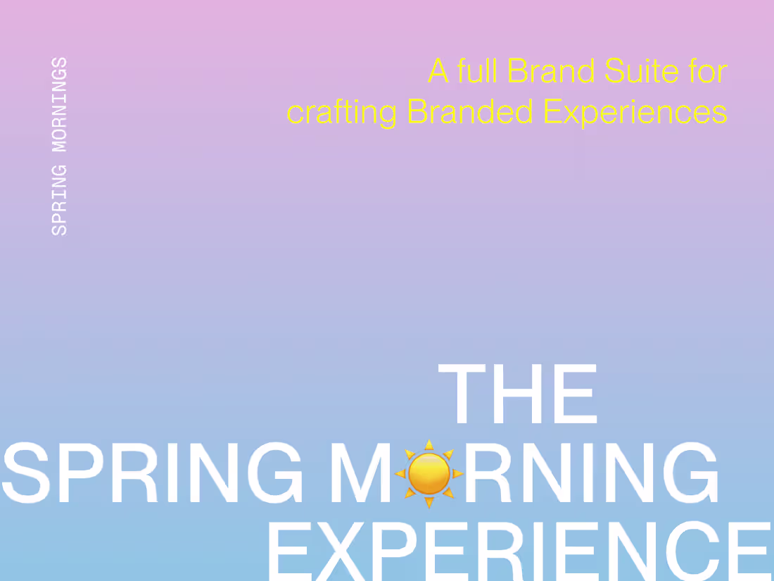 Cover image for 🌤️ The Spring Morning Experience - Full Brand Suite✨