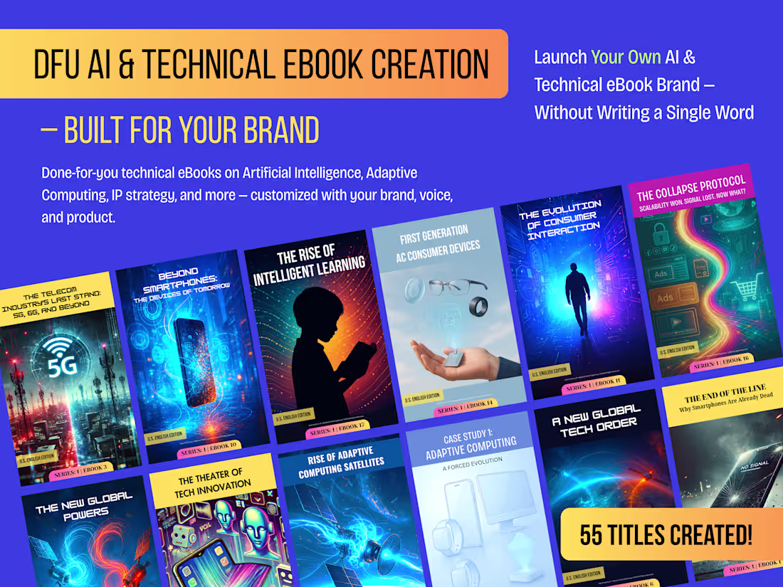 Cover image for AI & Technical DFU eBooks – Branded for Client Resale