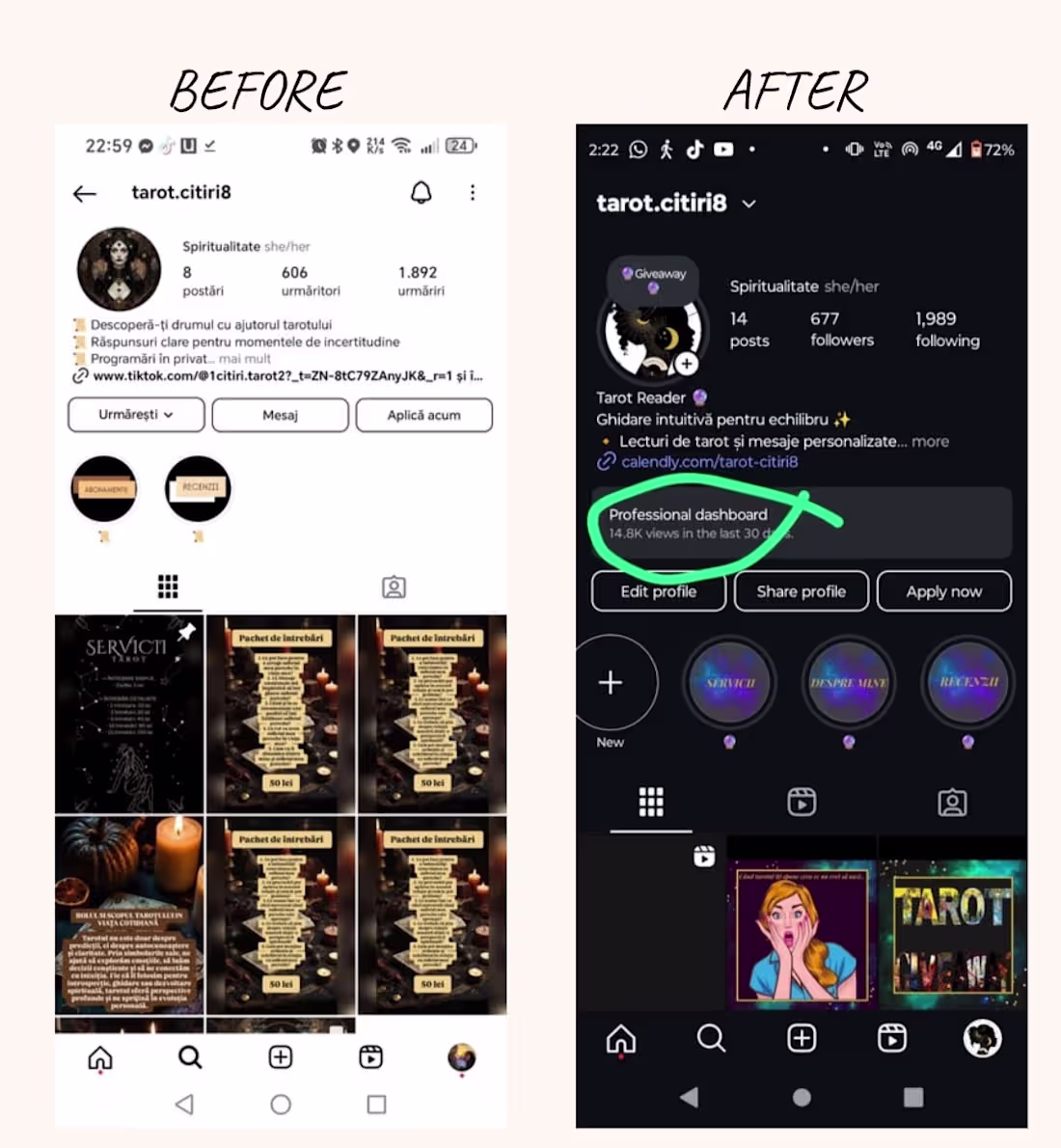Cover image for ✨ Profile Rebrand: @tarot.citiri8 Complete transformation — ...