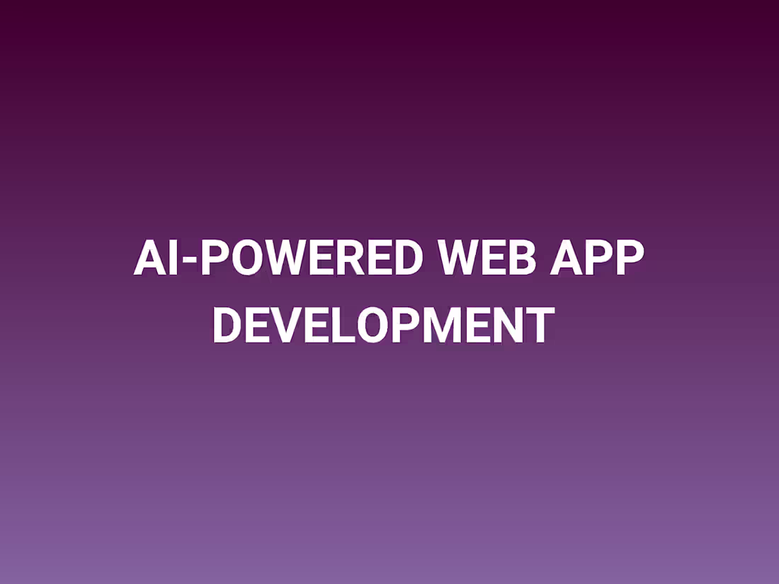 Cover image for AI-Powered Web App Development (MVPs & Custom Builds)