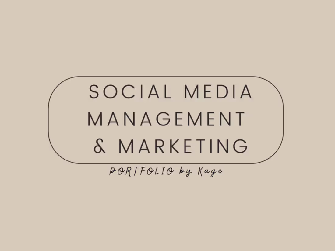 Cover image for Social Media Management & Marketing Portfolio