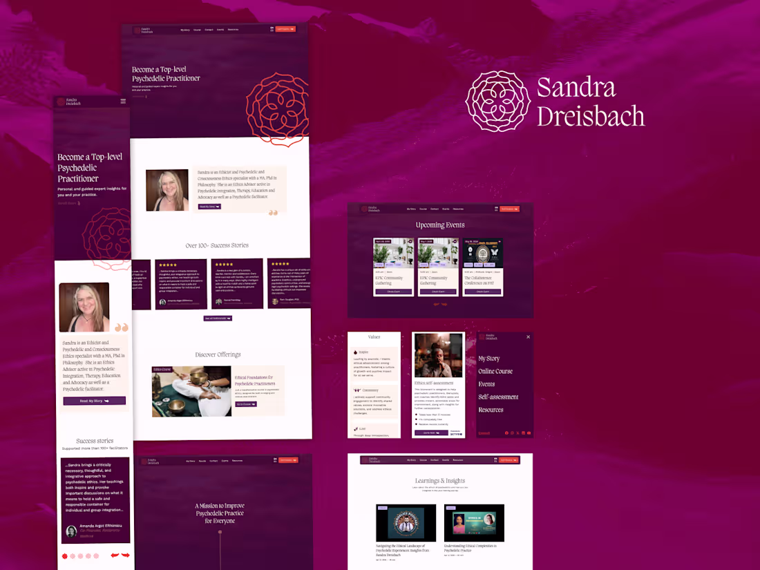 Cover image for Branding, UI/UX Design & Webflow development | Sandra Dreisbach