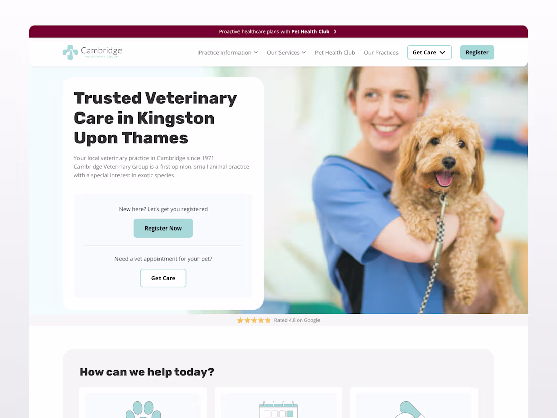 Cover image for Website Template Design for IVC Evidensia
