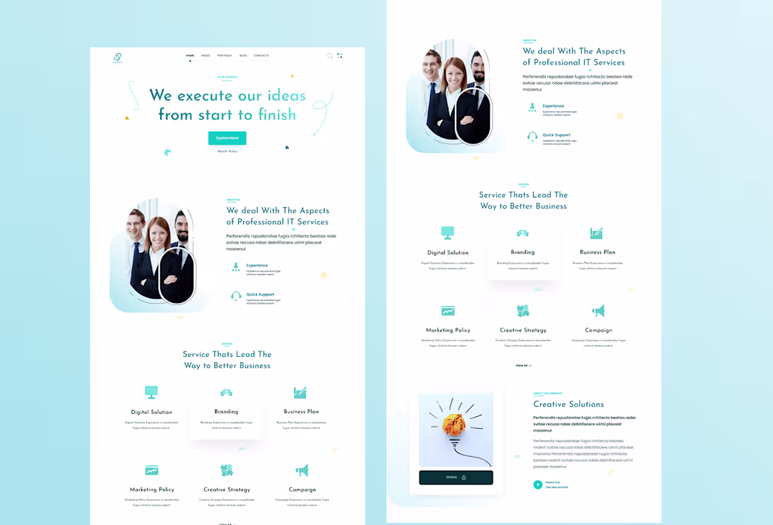 Cover image for Corporate Business Website UX/UI Design