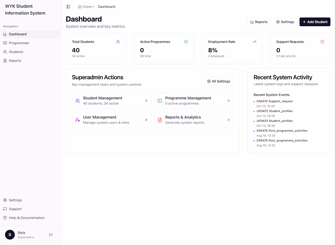 Cover image for Education Programme Management System