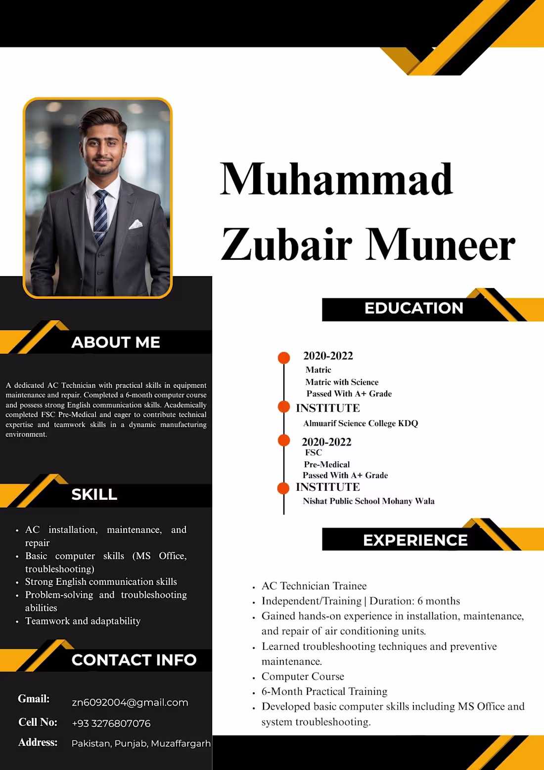 Cover image for Project Title: Modern Professional Resume