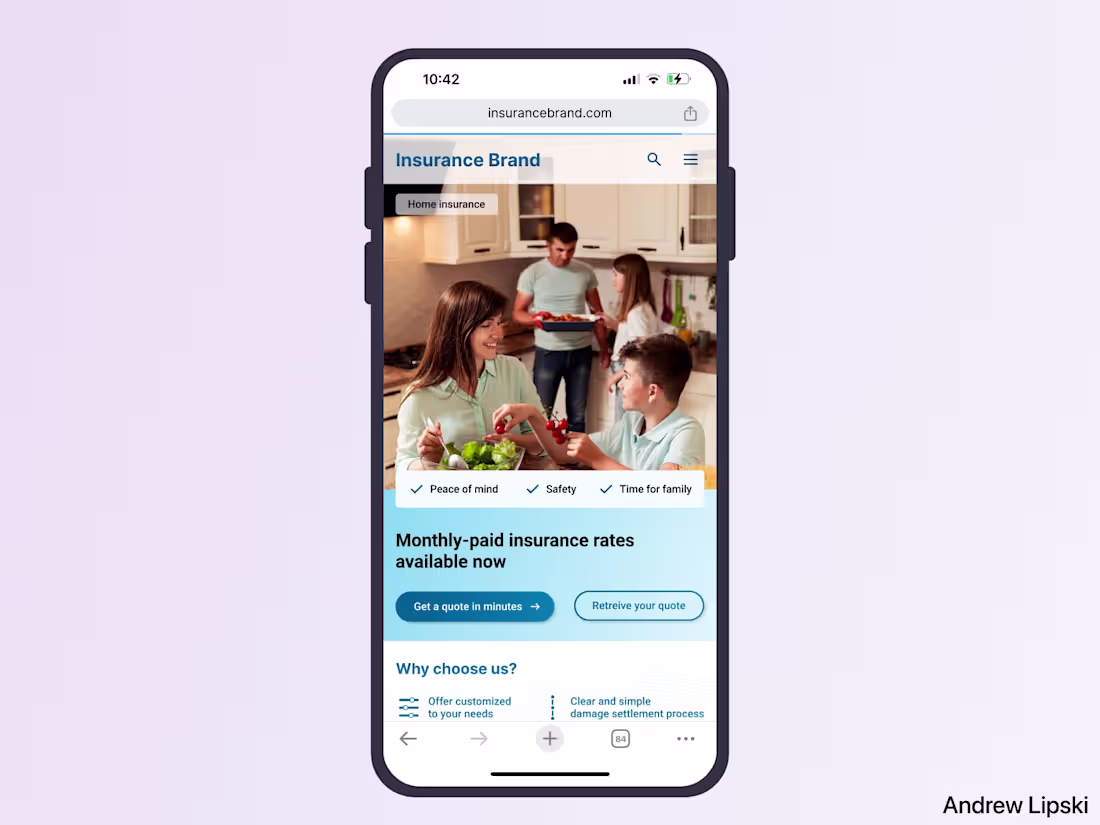 Cover image for Insurance Mobile Website