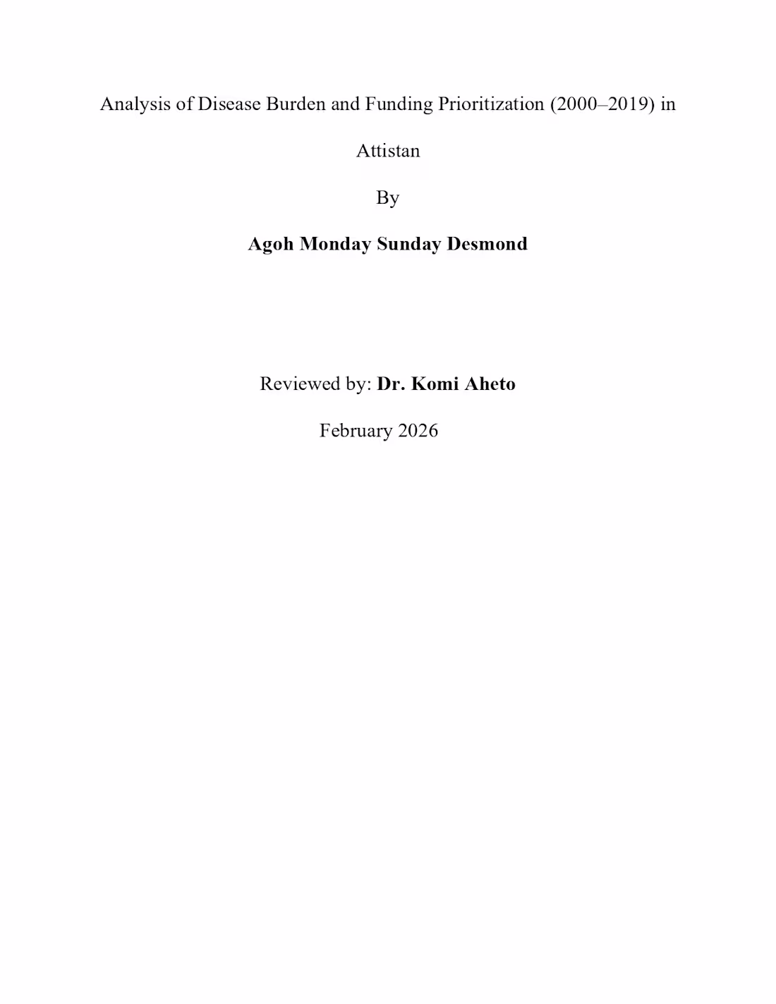 Cover image for Comprehensive Analysis of Global Disease Burden Trends