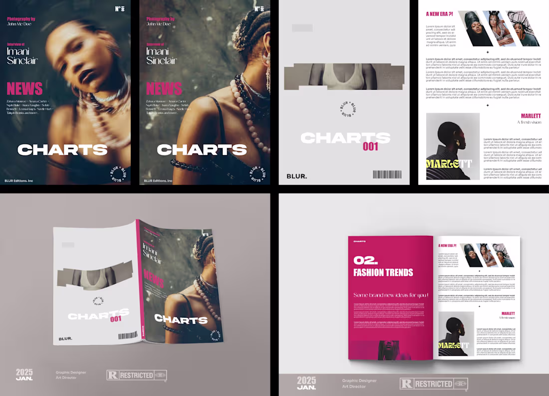 Cover image for Graphic Design for "CHARTS" Magazine