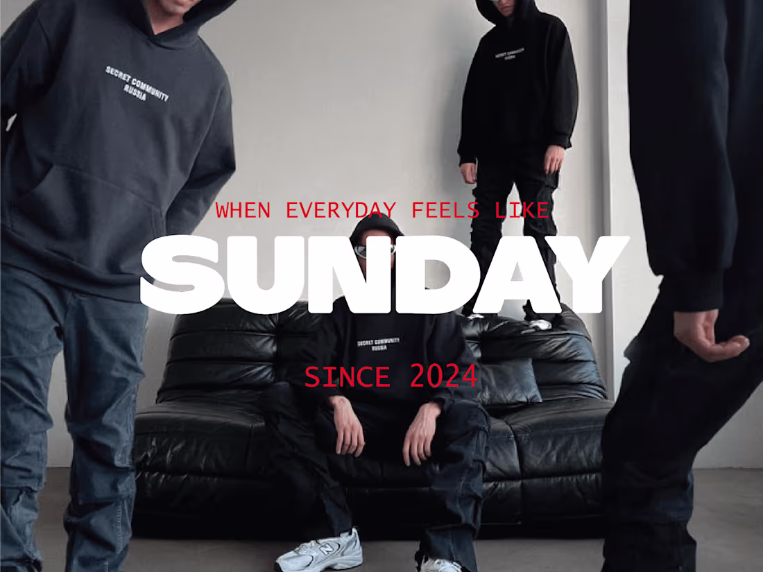Cover image for SUNDAY | BRAND IDENTITY FOR CLOTHING BRAND 