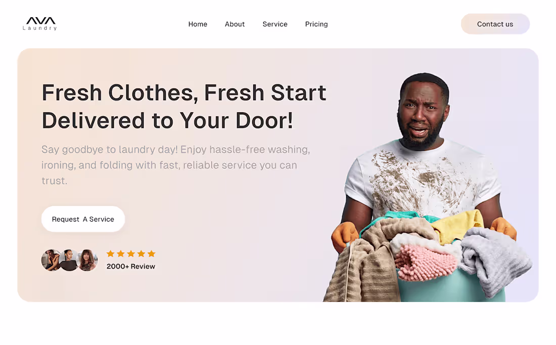Cover image for Laundry Service-Landing Page