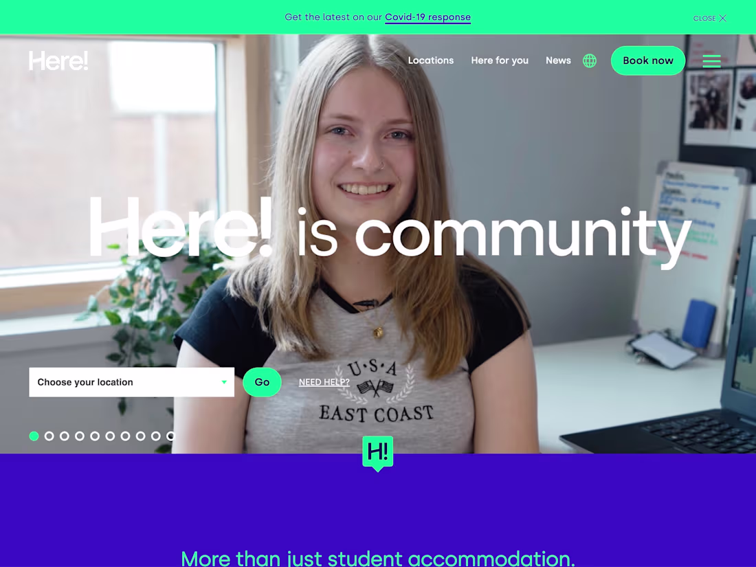 Cover image for Homepage - Here Student Living