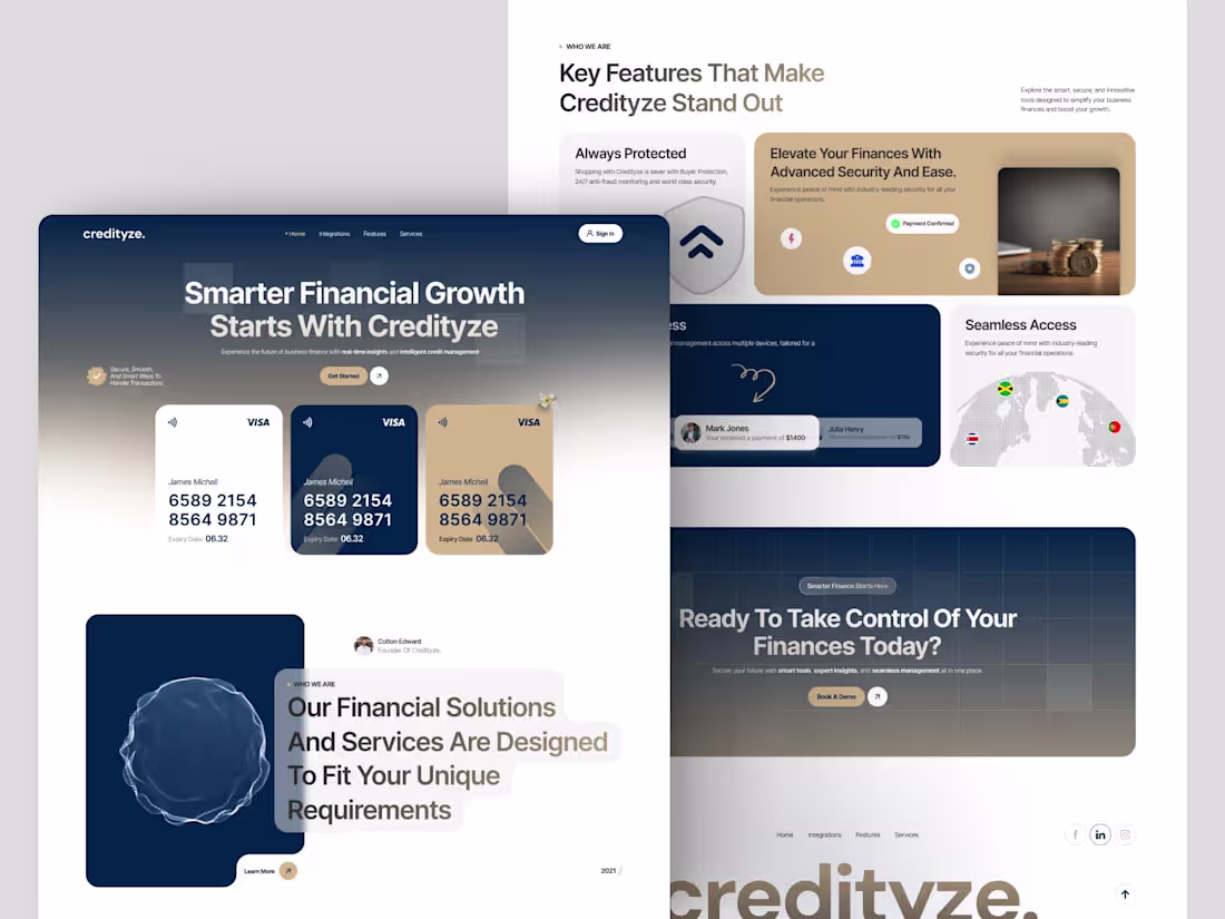 Cover image for Credityze - Finance Landing Page