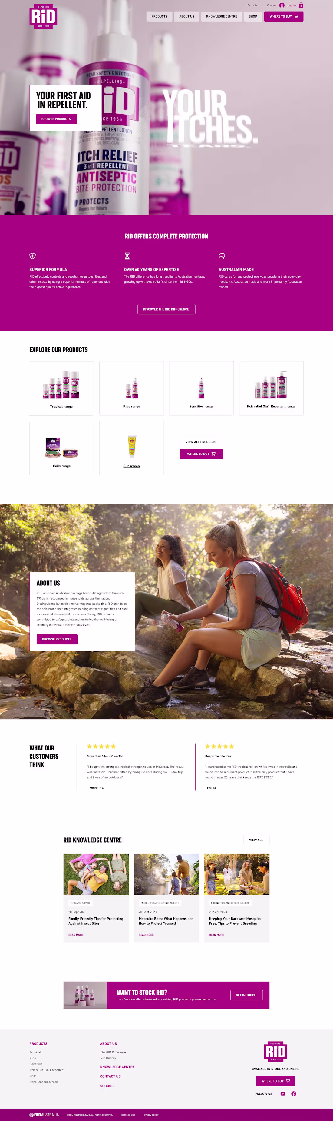 Cover image for Home | RID Insect Repellent