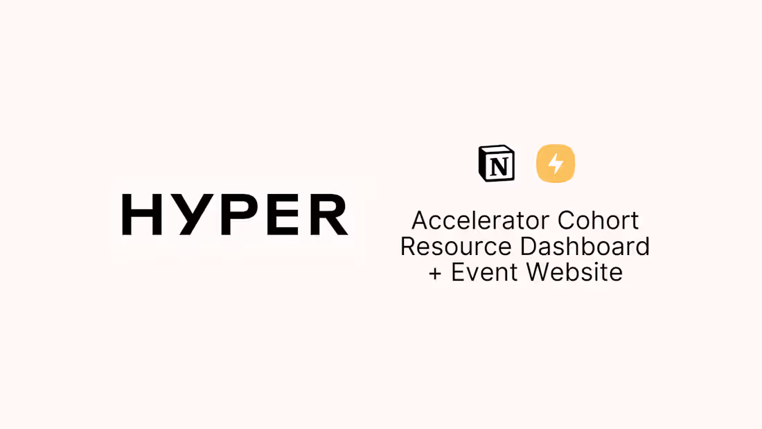Cover image for HYPER | Cohort Dashboard + Event Website