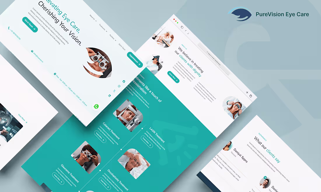 Cover image for PureVision Eye Care Clinical Website :: Behance