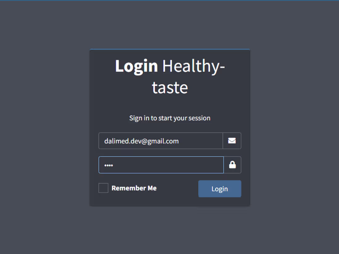 Cover image for Healthy taste - Web Application (Back + Front)
